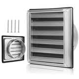 2 x RAW Customer Returns LALAGO ventilation grille 125mm, extractor grille external outlet grille made of 304 stainless steel, ventilation grille 125mm, backflow flap weather protection grille with insect screen Fixed grille  - RRP €61.98