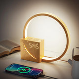 1 x RAW Customer Returns LED bedside lamp with alarm clock, USB charging ports, touch dimmable, wake up light with two alarms, 10 natural sounds for adults and children, 3 levels of brightness for bedroom, living room, office - RRP €49.99