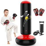 1 x RAW Customer Returns QPAU Kids Punching Bag High 168cm Gifts for Boys and Girls Ages 5-12 for Practicing Karate, Taekwondo, MMA and Relieving Pent-Up Energy in Children - RRP €51.99