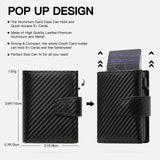 1 x RAW Customer Returns SENDEFN card holder with coin pocket Men s wallet RFID protection Genuine leather wallet Mini wallet men slim wallet Pop-up card holder Aluminum clip - RRP €32.99