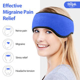 1 x RAW Customer Returns Hilph Migraine Cooling Pad Gel Cooling Pad, Migraine Headband Cold-Warm Compress for Migraines, Headaches, Sinus Pain, Blue  - RRP €19.67