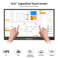 1 x RAW Customer Returns Thinlerain 15 inch Portable Touchscreen Monitor USB C 1920 x 1080p IPS Screen Portable Monitor HDMI Extended Monitor for PC Windows 7 8 10 Computer - RRP €149.99