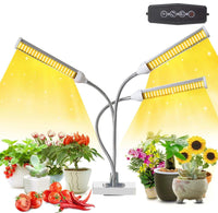 1 x RAW Customer Returns Plant Lamp 150W 315 LED, Plant Growing Lamp, Full Spectrum Growth Light, Growth Lamp with 3H 6H 12H Auto Timer and 5 Brightness for Plants - RRP €35.99