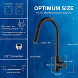 1 x RAW Customer Returns Low Pressure Kitchen Tap Black Kitchen Tap Low Pressure Kitchen Tap Mixer Tap with Shower Extendable 360 Swivel Sink Tap Kitchen Two Jet Types Water Jet Types Tap  - RRP €61.28