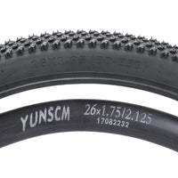 1 x RAW Customer Returns YunSCM 2-pack 26 inch bicycle tire 26x1.95 coat 50-559 Plus 2-pack 26 inch tube 26x1.75 2.125 AV32mm valve compatible 54-559 mountain bike 26x1.90 26x1.95 26x2.0 tire and tube - RRP €48.4