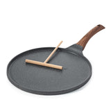 1 x RAW Customer Returns SENSARTE crepe pan 26cm non-stick pan, omelet pan, pancake flat pan with Swiss granite non-stick coating, Bakelite handle, induction compatible, PFOA-free - RRP €30.24