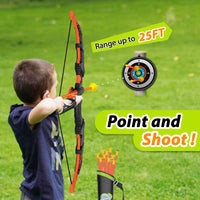 1 x RAW Customer Returns KIZJORYA Bow and Arrow Kids, LED Archery Set Toys Outdoor Games for Children Suction Cup Arrows Targets Quiver Bows Gift for Boys Age 4 6 8 12 Years 2 Pack  - RRP €40.33