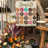 2 x RAW Customer Returns FOCCTS Donut Stand Donut Wall Wooden Donut Wall Mount Donut Holder, Can be used for weddings, birthdays, parties, anniversaries, restaurants, pastry shops decoration Donuts Not Included  - RRP €41.98