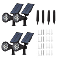 1 x RAW Customer Returns T-SUNUS Colorful Garden Lights, 7 LED Outdoor Solar Spotlights Colorful Multi-Color Outdoor Solar Light for Garden Courtyard Driveway Pool Pack of 4 - RRP €49.99