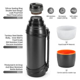 1 x RAW Customer Returns OKADI Thermos Flask Stainless Steel Vacuum Drinking Bottle 2.5L, Insulated Bottle with Drinking Cup, Thermos Flask Keeps Hot for 24 Hours, Cold for 24 Hours, BPA-Free Black  - RRP €48.39