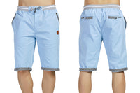 1 x RAW Customer Returns HCSS Shorts Men s Bermuda Shorts Men s Summer Chino Shorts Cotton Elastic with Drawstring Sky Blue-XXL  - RRP €33.71