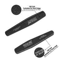 12 x Brand New ROSALIND 10 pieces nail files 100 180, nail files double-sided, professional nail files for gel nails, black professional nail files disposable, for nail salon and home - RRP €216.0