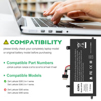 1 x RAW Customer Returns ASUNCELL 7.6V-42Wh DL JOPGR Laptop Battery for Dell Latitude 5285 5290 2-in-1 Series, J0PGR JOPGR 0FTH6F FTH6F 0RDYCT RDYCT - RRP €19.99