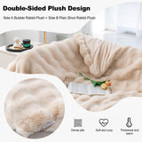 1 x RAW Customer Returns Ergocar Cuddly Blanket, Soft Artificial Rabbit Fur Blanket, Fluffy Sofa Blanket Double Face Thick Blanket for Couch, Chair and Bed, Decorative for All Seasons - RRP €81.6