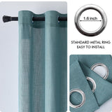 1 x RAW Customer Returns MIULEE Curtains Bedroom Curtain Dark Green Curtain Living Room Linen Look Curtains with Eyelets Window Semi-Transparent Curtain Modern Interior Balcony Door Kitchen Curtains 140 x 245 cm - RRP €34.68