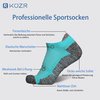 7 x Brand New KOZR sneaker socks for men and women, short socks, padded sports socks with ankle support, 3 pairs - RRP €99.54