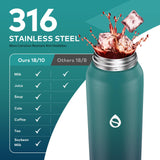 1 x RAW Customer Returns WEMEET stainless steel drinking bottle with removable straw 1000ml, 18 10 stainless steel BPA-free stainless steel bottle with Tritan lid for coffee, tea, perfect for outdoor, work, children, school BLUE BLUE - RRP €19.66