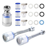 4 x Brand New MIYUANGKJ 3 pieces water filter tap, 360 tap filter for drinking water, water filter drinking water with 3 pieces PP cotton filter element and universal adapter for sink, kitchen, bathroom - RRP €40.28