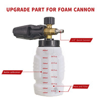 1 x RAW Customer Returns Tool Daily Foam Cannon, 1 4 Inch Quick Connect, Pressure Washer Foam Cannon with 5 Pressure Washer Nozzles, 1 Liter - RRP €36.99