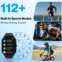 1 x RAW Customer Returns Aptkdoe Smartwatch for Women and Men with Bluetooth Calls, 1.85 Inch Full Touch Screen Smart Watch, 112 Sports Modes Fitness Watch, IP68 Waterproof Sports Watch with Pedometer Sleep Monitor for iOS and Android - RRP €39.98