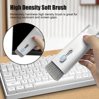 5 x Brand New Keyboard cleaning brush, keyboard cleaner, 7 in 1 keyboard cleaning brush kit, for Airpods Pro, multifunctional cleaning set for headphones, keyboard, laptop, phone, PC monitor blue  - RRP €66.5