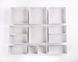 1 x RAW Customer Returns Eco Home Store Large Drawer Organizer Set of 12 White Drawer Dividers for Home Clothes Storage Organizer T-Shirts Underwear Organizer Closet Organizer - RRP €31.99