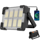 1 x RAW Customer Returns OHAYORI LED construction spotlight battery, 4 modes LED camping lamp rechargeable, LED portable construction spotlight USB rechargeable power bank, dimmable emergency light for garden, fishing, camping,  - RRP €19.99