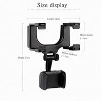 1 x RAW Customer Returns Aiuphing mobile phone holder car rearview mirror, universal rotatable and retractable mobile phone holder mirror, 360 degree adjustable rearview mirror phone holder, mobile phone holder car interior mirror - RRP €9.5