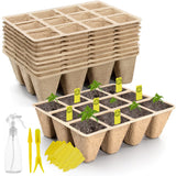 5 x Brand New SYITCUN 400x Seedling Grids, Pack of 40 Seedling Pots, Biodegradable Pot Grids, Biodegradable Nursery Pots, Square Peat Pots, Seedling Pots, Seeding Pots - RRP €114.0