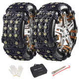 1 x RAW Customer Returns WYRIAZA Universal Car Snow Chains - 165-265MM R15-R19 6PCS Car Tire Chain Extrem Easy Grip Automatic Auto SUV Winter Vehicle Non-Chainable Snow Chain 205 55 R16 Snow Chain 215 65 R16 - RRP €63.49