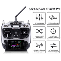 1 x RAW Customer Returns Radiolink AT9S Pro RC remote control with receiver, 10 12 channels with receiver-R9DS 2.4 GHz remote control transmitter for RC drone aircraft glider car boat - RRP €161.34