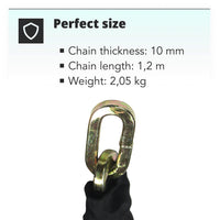 2 x RAW Customer Returns H S Padlock and Chain for Bike, Motorcycle or Scooter - Anti-theft Chain for Bicycles - 10 mm x 1.2 m Anti-theft Security Lock and Padlock with Set of 5 Keys - RRP €50.36