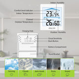 2 x RAW Customer Returns Wireless weather station with outdoor sensor, digital thermometer hygrometer indoor and outdoor room thermometer, adjustable backlight indoor outdoor weather stations for bedroom, office, garden - RRP €43.96