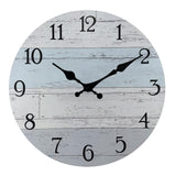 1 x RAW Customer Returns Plumeet 30cm Wooden Wall Clock Frameless Wall Clock with Silent Quartz Movement Modern Rustic Coastal Country Village Clock Decoration Living Room Bedroom Kitchen - RRP €18.99