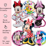 1 x RAW Customer Returns MEZHEN Birthday Decoration for Minnie Foil Balloon Birthday Party Decoration Mouse Balloon Happy Birthday Children s Birthday Balloons Birthday Decoration Girl 9 Pieces - RRP €13.07