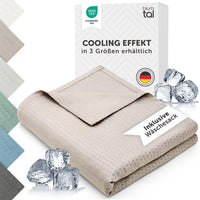 1 x RAW Customer Returns Blumtal cooling blanket 150x200 cm - summer blanket bamboo - Oeko-TEX certified cooling blanket as sofa blanket summer travel blanket - cooling blanket bed - self-cooling blanket - duvet summer cooling - taupe - RRP €25.2