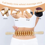 1 x RAW Customer Returns Massage roller back set with handle, Maderotherapy anti-cellulite massager massage wood, massage roller fascia roller Gua Sha cup massage set, lymphatic drainage body, stress relief and relaxation - RRP €42.35