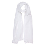 1 x RAW Customer Returns MA.AL.BI 1947 Unisex stole 100 linen 50X180 cm, made in Italy white  - RRP €38.36