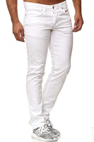 1 x RAW Customer Returns Elara Men s Jeans Slim Fit Trousers Denim Stretch Chunkyrayan 16533-White-32W 32L - RRP €34.01