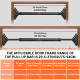 1 x RAW Customer Returns Pull-up bar door frame, Sportneer pull-up bar load capacity up to 200 kg, horizontal bar without screws 75-94 cm extendable, door bar with 16.5 x 4.5 cm PVC mats new 360 rotating gear lock - RRP €41.3