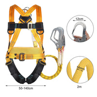 1 x RAW Customer Returns Fall protection safety belt, safety belt for catching falls, with 2 x large buckles with 2 x 2m lanyards, load capacity 150 kg, for working in the air, roofers, climbing rope - RRP €79.99