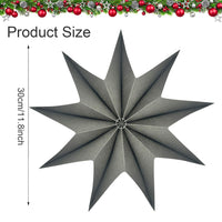 74 x Brand New 30 cm Christmas folding star, 3 paper stars, black color, paper stars, paper stars, 9 points, for hanging, foldable stars for hanging - RRP €1687.2