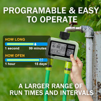 1 x RAW Customer Returns Kazeila irrigation computer 2 connections, 2 separate programs, irrigation clock digital programmable timer irrigation automatic irrigation IPX5 waterproof - RRP €35.12