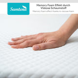 1 x RAW Customer Returns Samtena viscoelastic mattress topper deluxe with memory foam effect, 80X200X5cm - RRP €60.46