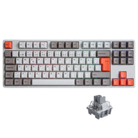 1 x RAW Customer Returns Akko 3087S ISO-DE Nordic Mechanical Keyboard, Wired Computer Keyboard 87 Keys 100 Anti-Ghosting with PBT Keycaps, Speed Silver Switch, TKL Gaming Keyboard for PC Steam Engine  - RRP €74.99