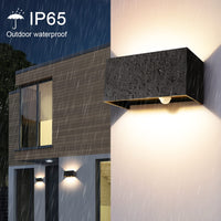 1 x RAW Customer Returns Kingwen LED wall light indoor outdoor with motion detector 20W 3000K LED wall lamps black outdoor light with motion detector rectangular adjustable beam angle wall lights with motion detector IP65. - RRP €55.45