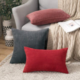 1 x RAW Customer Returns MIULEE Set of 2 Cushion Covers Corduroy Cushion Cover Decorative Pillowcase Sofa Cushion Couch Cushion Throw Pillow Decorative Pillowcase Decorative Cushion Cover with Hidden Zipper 45 x 45 cm Jam - RRP €18.99