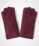 1 x Brand New YISEVEN Women s Classic Lamb Gloves Shearling Thick Winter Gloves Leather Gloves Lined Lambskin Gloves Leather Finger Gloves Women s Gloves Fur Gloves Gifts Wine Red M - RRP €27.6