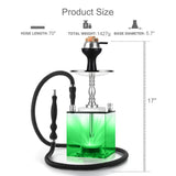 1 x RAW Customer Returns REANICE Shisha Hookah Set, Portable Premium Shisha with Protective Cover, Silicone Smoking Bowl, Aluminum Immersion Tube Diffuser Travel Shisha Blake  - RRP €58.48