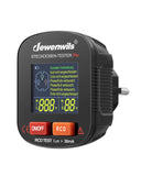 1 x RAW Customer Returns DEWENWILS socket tester, current tester with RCD test and LCD display, 6 types of fault diagnosis, leakage voltage and current display, FI test, 48-250V 45-65Hz, CAT ll 300V - RRP €20.16